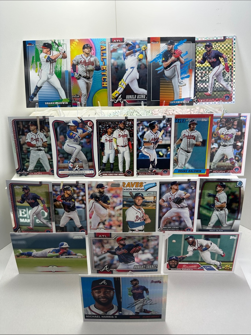Michael Harris II Rookie +Platinum xfractor/Chris Sale Uncommon Braves lot of 21